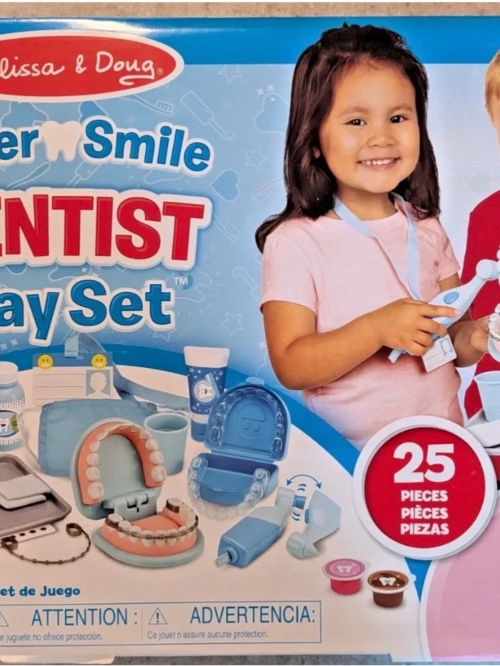 Melissa & Doug Super Smile Dentist Kit Toy Play Set 25 Pc Dental New Sealed